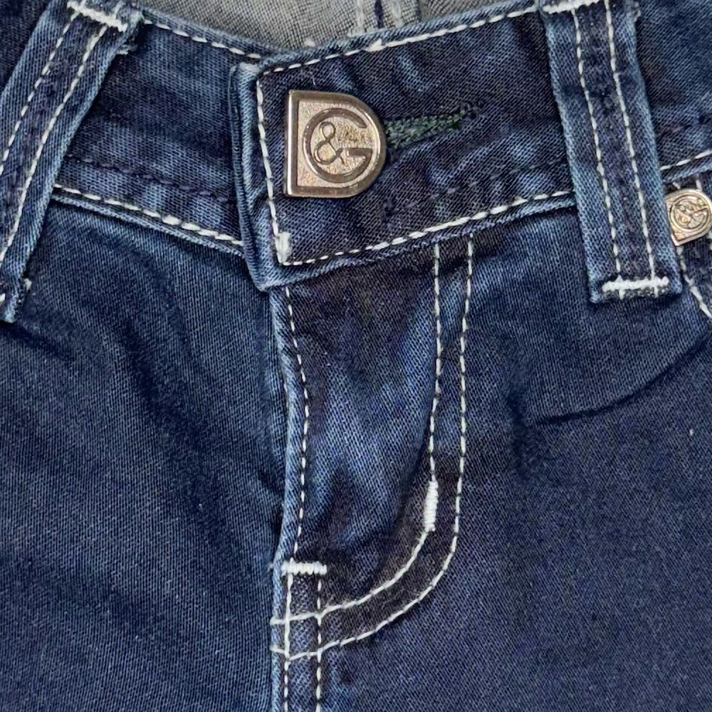 D&G Dolce & Gabbana Low Rise Dark Wash Slim Straight Jeans Size 26 - Picture 4 of 12